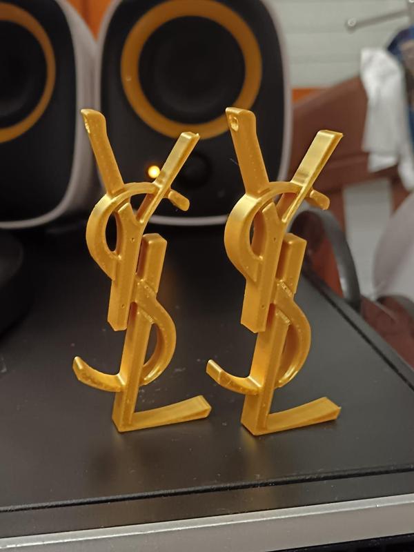 Yves Saint Laurent Logo 3D Model - Pendant or Earring