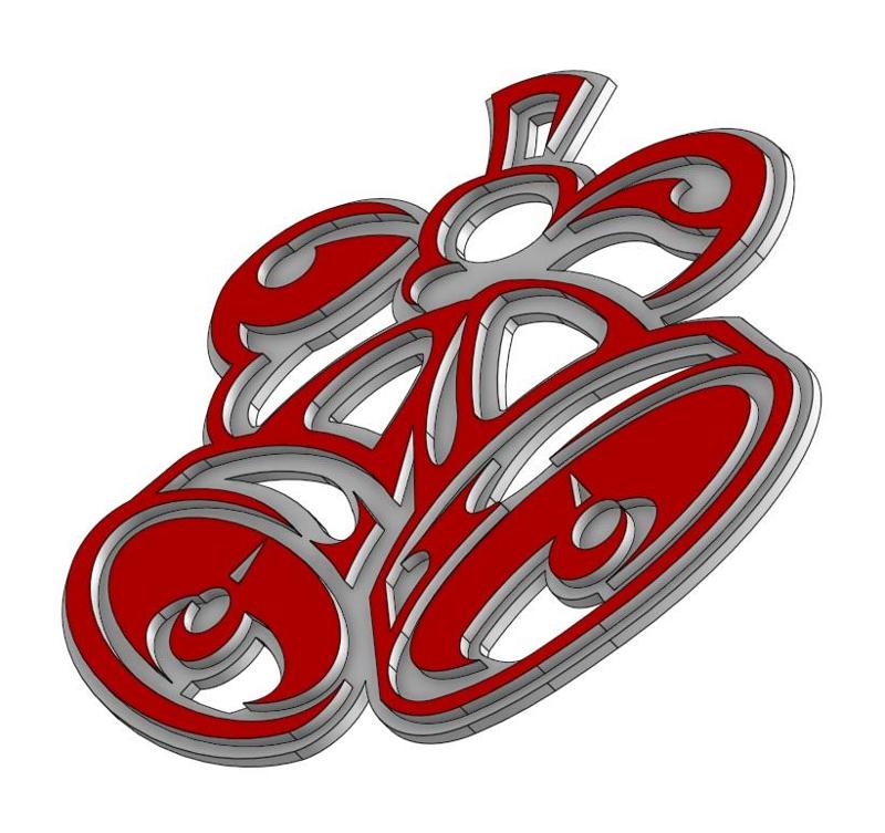 Christmas bells ornament red