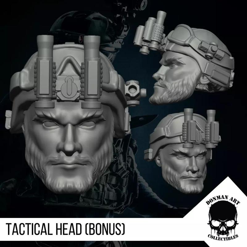 Tactical Head for 6 inch action figures