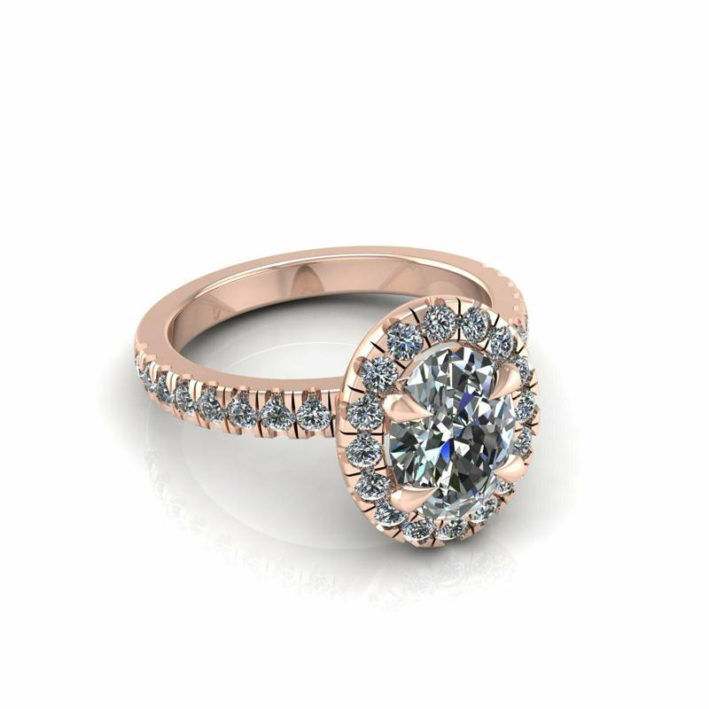 Pav Halo Wedding Ring