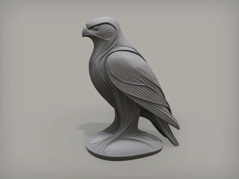 Falcon Statue   