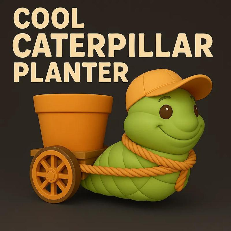 Cool Caterpillar Planter with Wagon   