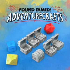 Treasure Chest Dungeon Props - Closed/Open + four interchangable contents