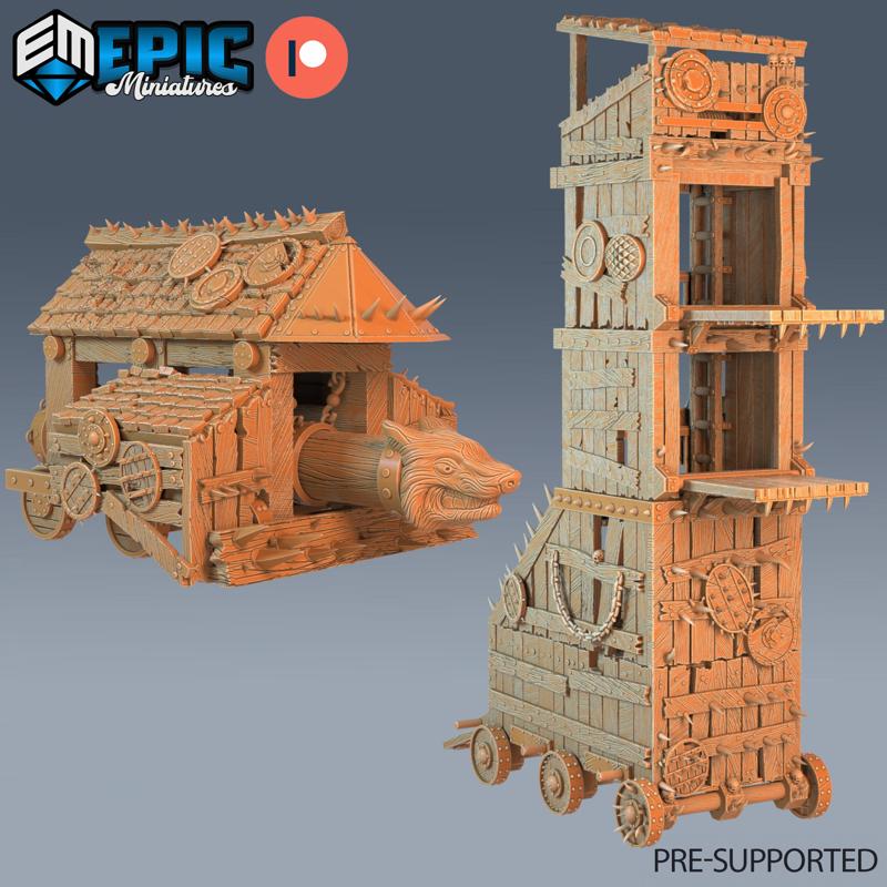 Siege Engine Tower & Battering Ram Wolf / War Machine / Warfare Construct