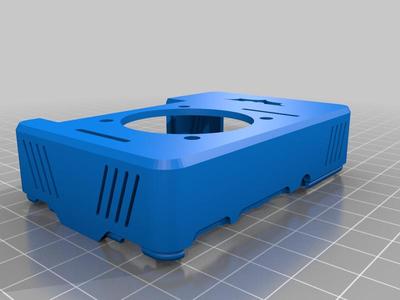 raspberry pi 4 case with 40mm fan hole and cut out for IO pins