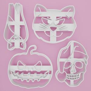Halloween 5 cookie cutter set (4pcs)