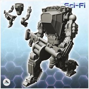 Zuhteus combat robot (18) - Future Sci-Fi SF Post apocalyptic Tabletop Scifi Wargaming Planetary exploration RPG