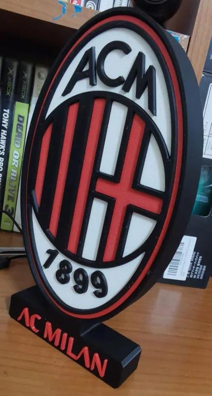 AC Milan Logo with stand and Wall Mount   