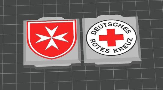 Malteser/DRK Wappenplakette für Busch Protective ATR-1   