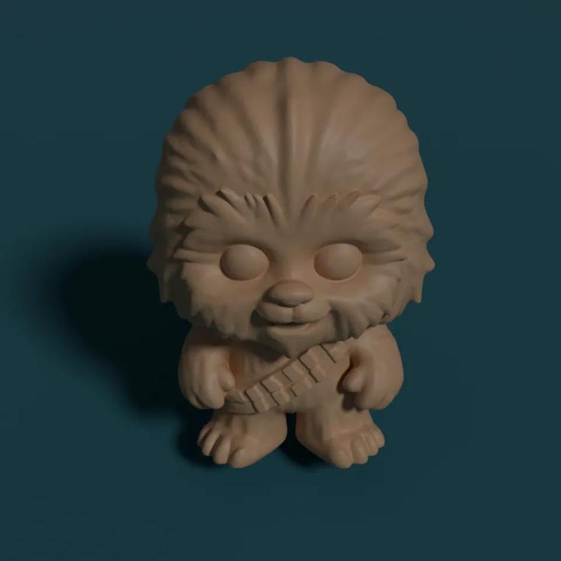 Chewbacca Cute Figurine Easy Print   