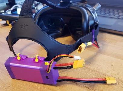 regulated 2S 18650 battery pack for DJI goggles