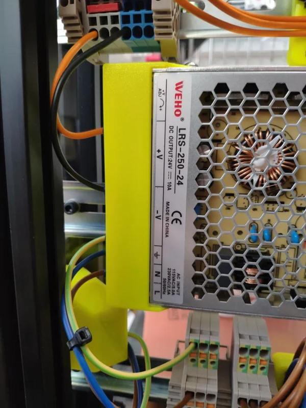 WEHO LRS-250m DIN rail mount and terminal cover   