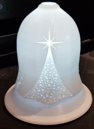 Christmas Lithophane Bell Decoration