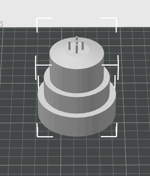 low poly birthday cake   