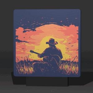 Cowboy Sunset Lightbox