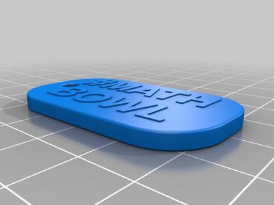 Math Bowl Dog Tag