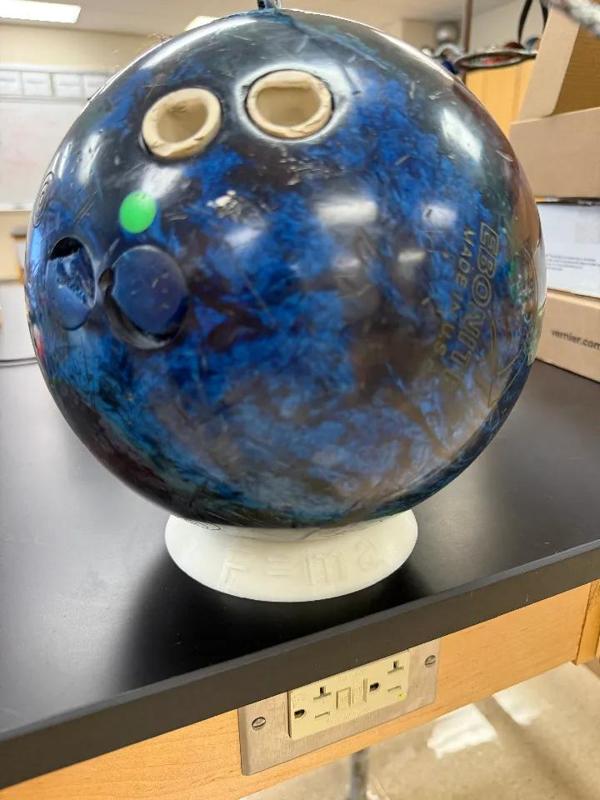 F=ma bowling ball stand   