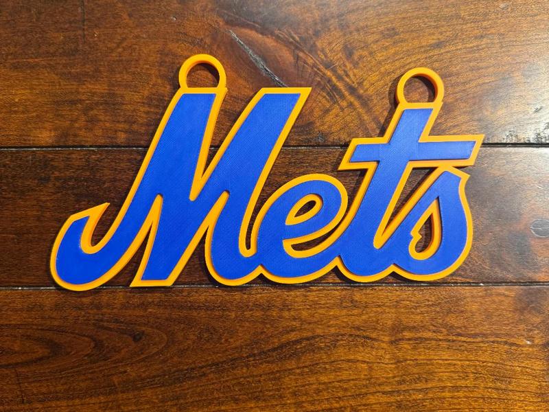 New York Mets Oversized Necklace "Mets" Logo