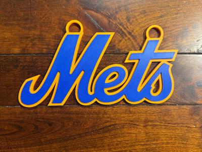 New York Mets Oversized Necklace "Mets" Logo