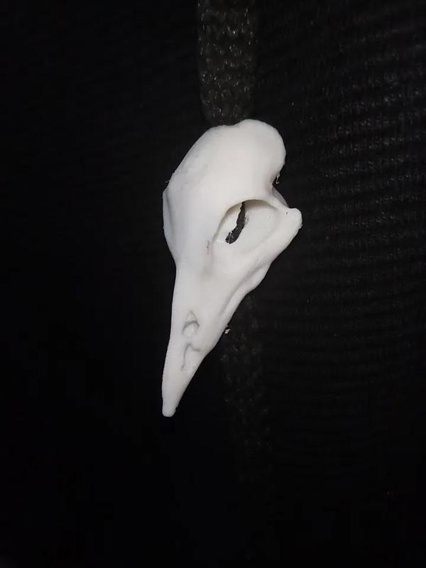 yennefer's raven skull bead   