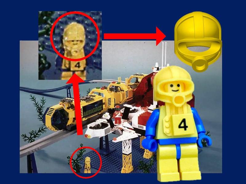Lego Seatron Diver Helmet   