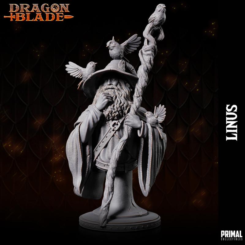 Wizard - Linus the marvelous- bust-  July 2023 - DRAGONBLADE-  MASTERS OF DUNGEONS QUEST