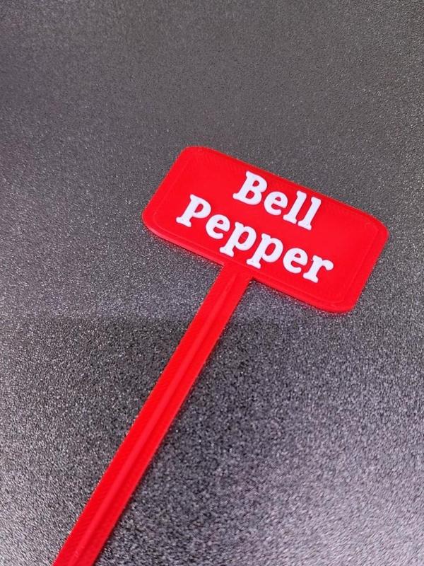 Bell Pepper Plant Garden Stake ID Tag 3in