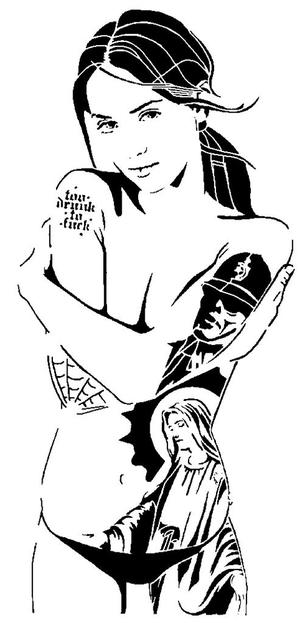 Girl stencil 58