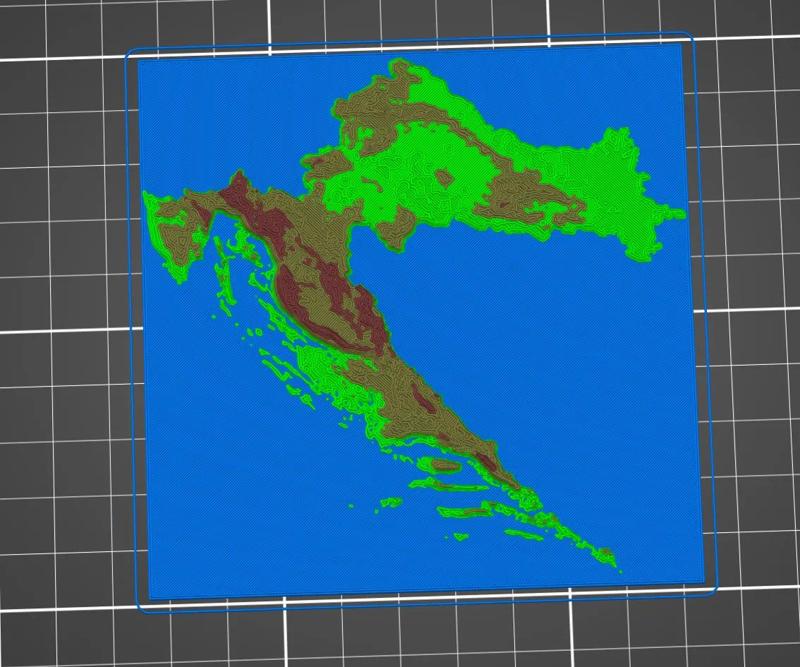 Croatia topografic map (elevation)   