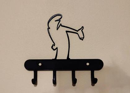 Hook Rack with La Linea Character   