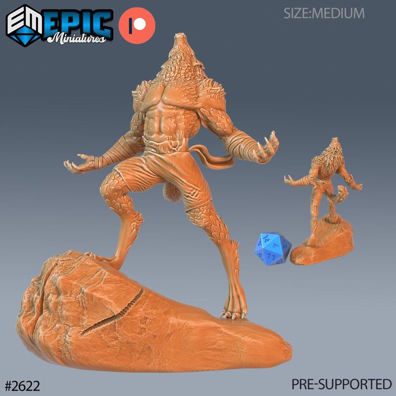 Werewolf Cursed Howling / Man Wolf Hybrid / Chaotic Evil Humanoid / Undead Shapechanger