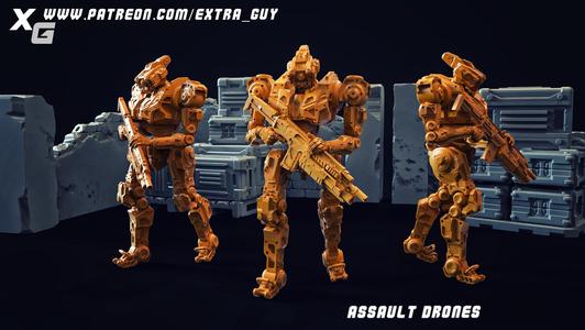 Military Drone 32mm  4 Poses