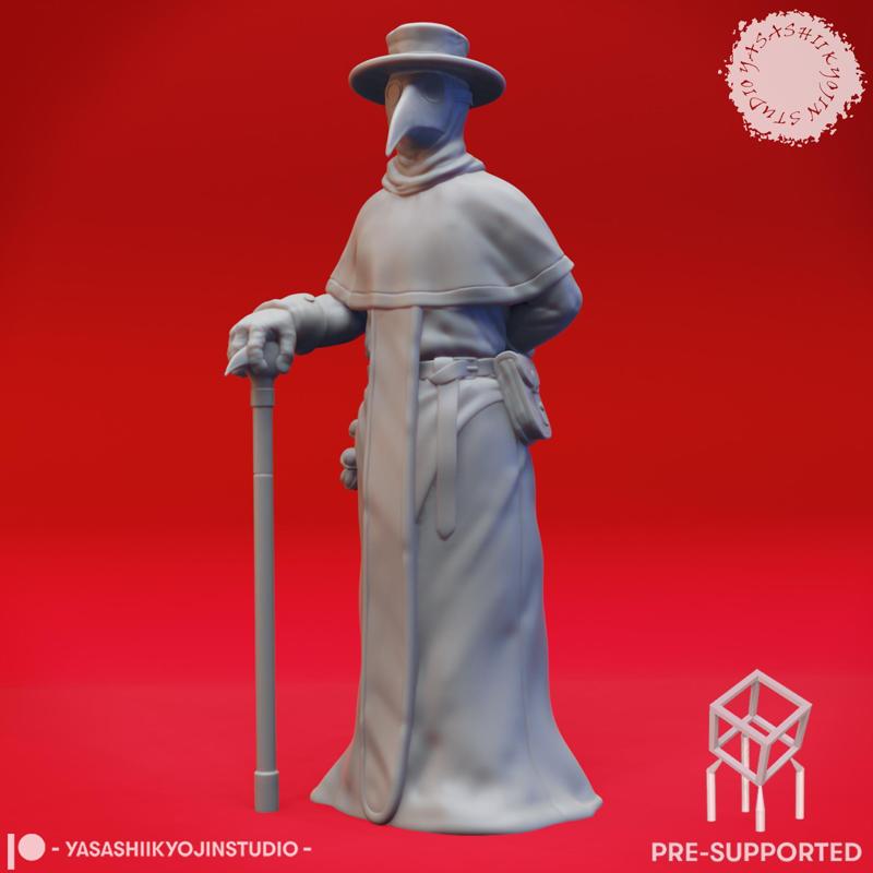 Plague Doctor Cleric - Tabletop Miniature (Pre-Supported)