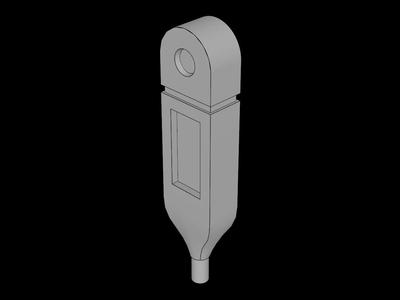 Lego Compatible (98393d.dat) Figure Friends Compatible Medical Thermometer   