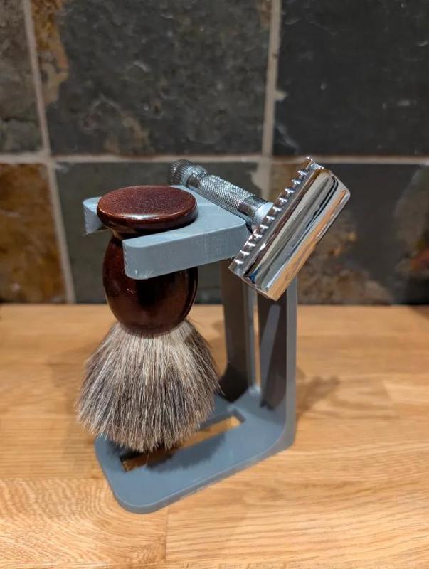 Safety Razor and Brush Holder   