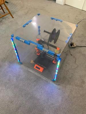 Modular Right-Angle RGB LED Bracket for Printer Enclosure