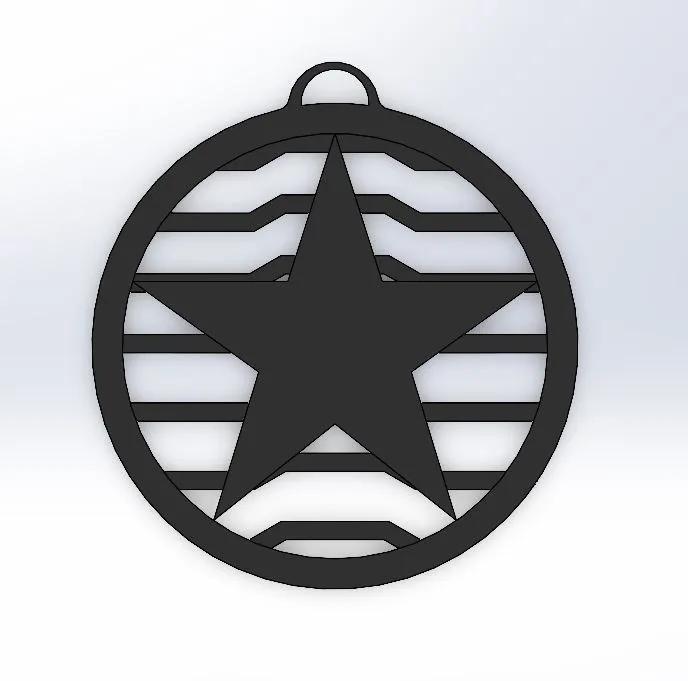 Winter Soldier: Star Keychain   