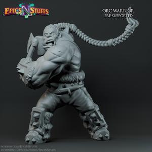 Orc Warrior Miniature - pre-supported