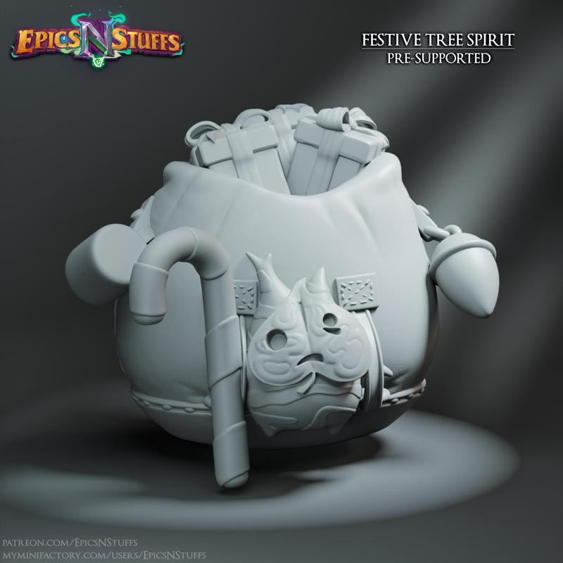 Festive Tree Spirit Miniature - Pre-Supported