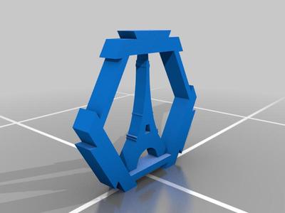 Modular Hex Wall Art (Eiffel Tower)