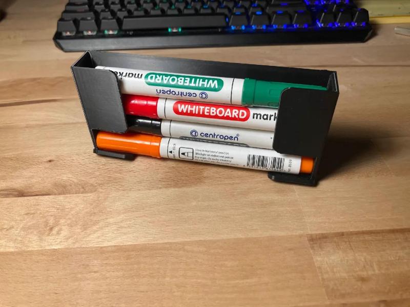 Magnetic Whiteboard Marker Holder Horizontal - parametric   