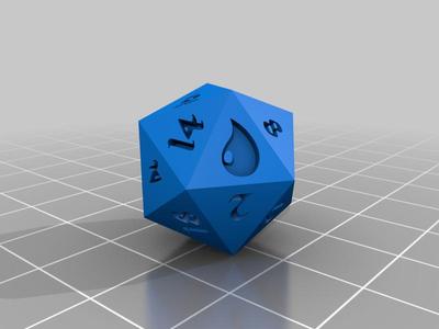 D20 Water Drop Magic the Gathering