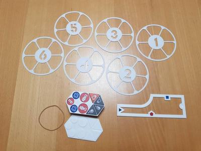 Kill team V2 accessories (combat gauge, token holder, objectives marker)