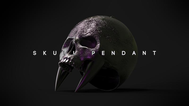 Head Skull Pendant / Pendentif Tête de Mort