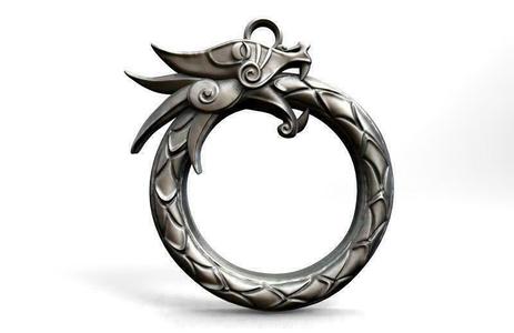 Viking dragon pendant 6