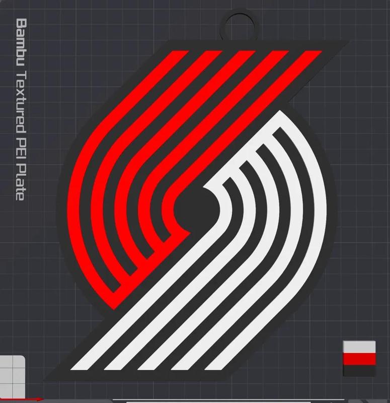 Portland Trail Blazers Oversized Necklace Logo   