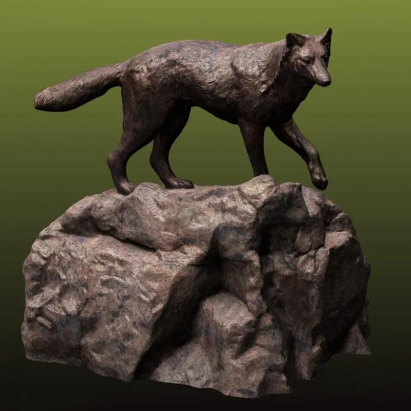 Timberwolf statue   