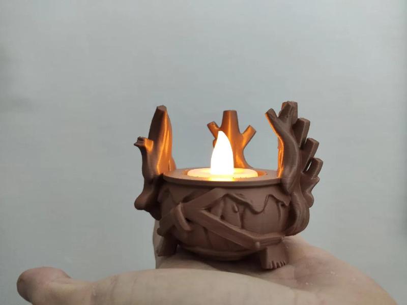 Elven cauldron - LED Tea light Holder   