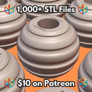 Ribbed Bead for DIY Men's Necklace Making MineeForm FDM 3D Print STL File   