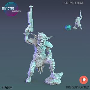 Space Goblin Shooting / Warship Soldier / Goblinoid Space Warrior / Alien Base Headhunter / Cyberpunk Ogre / Cosmic Invasion Army / Green Skin Steampunk / Sci-Fi Encounter